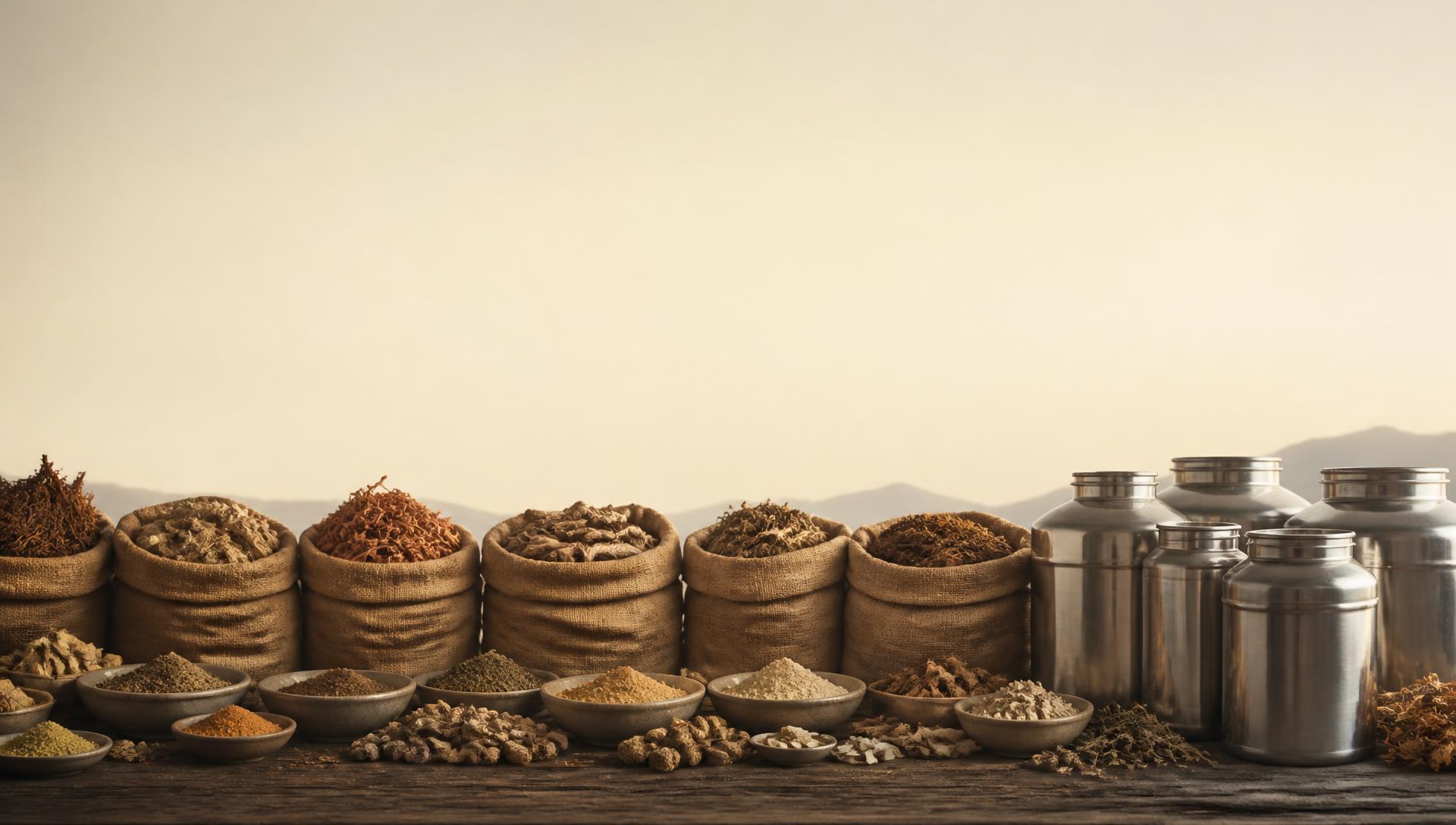 Ayurvedic herbs, powders and cold pressed oils