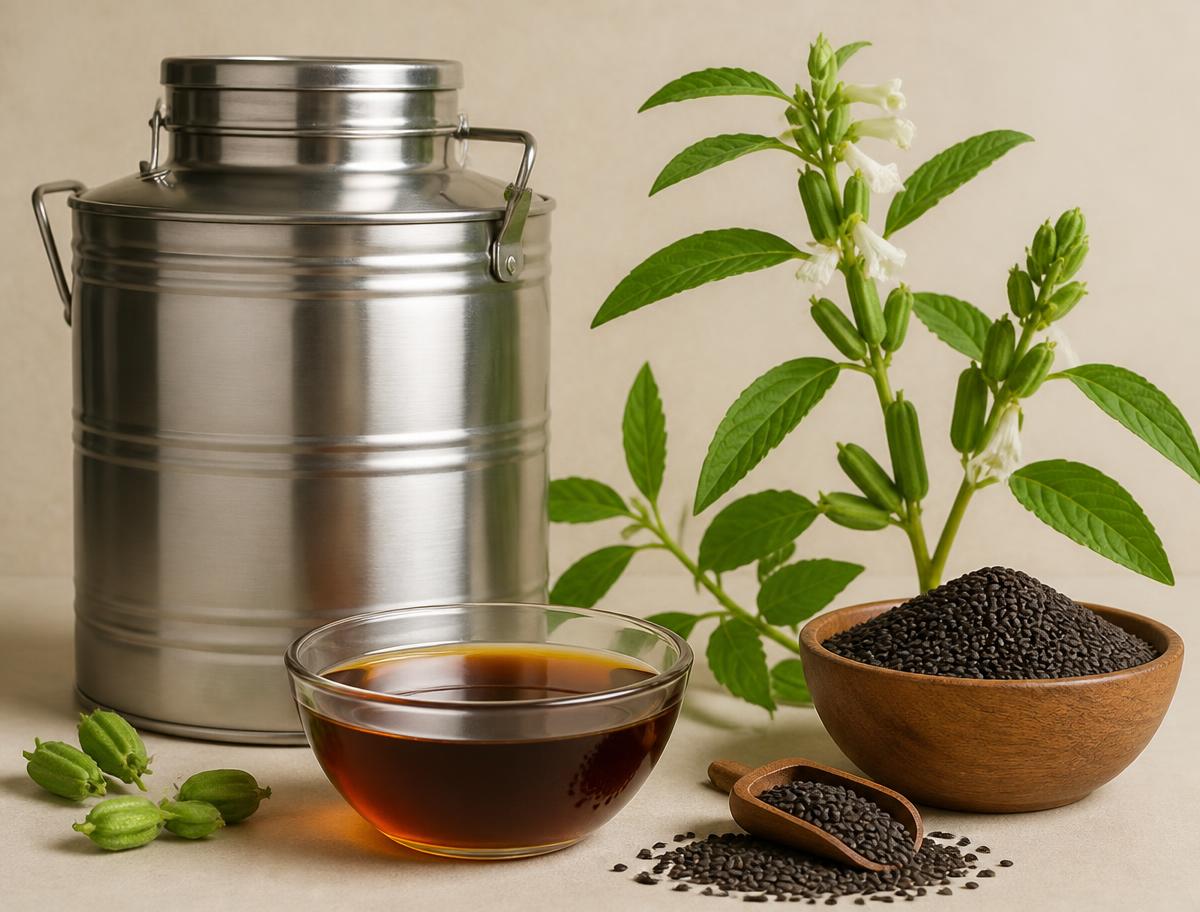 Black Sesame Cold Pressed Oil — bulk raw material